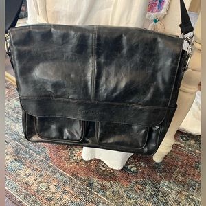Kelly Moore “boy” black leather camera bag.